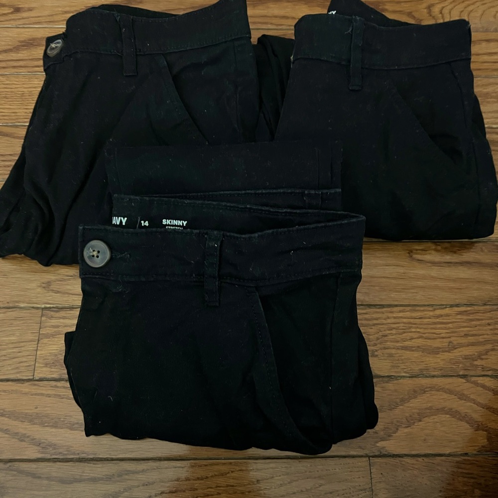 Girls, Old Navy Black Skinny Pants, size 14